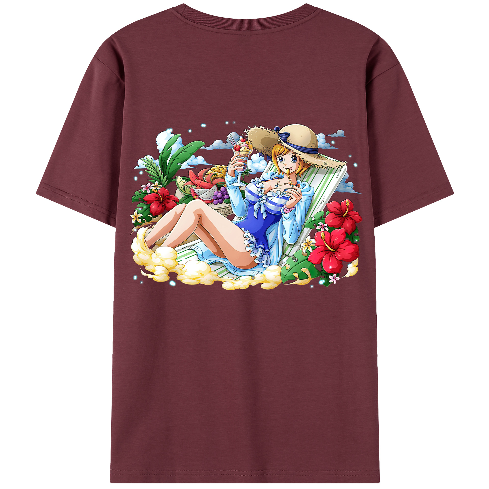 ワンピース ナミ ONE PIECE Nami 綿100％半袖Tシャツ（背面プリント）